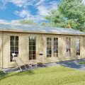 Casa de madera con un dormitorio Sweden G / 4x8m / 70mm