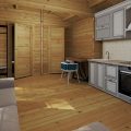 Casa de madera con un dormitorio Sweden G / 4x8m / 70mm