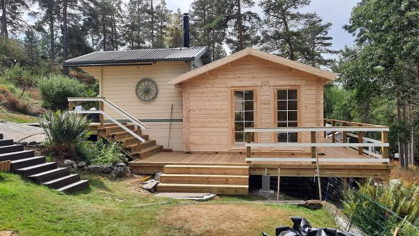 Wooden Lodge with Bathroom Sweden A 23m2 / 6 x 4 m / 70mm